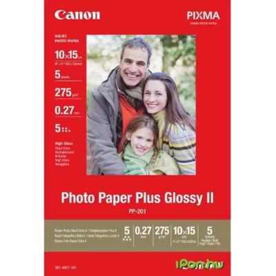 Canon PP-201 fényes fotópapír 10cm x 15cm (5 lap) Canon PP-201 fényes fotópapír 10cm x 15cm (5 lap)