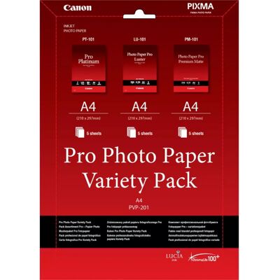Canon PVP- 201 Pro Photo Paper Variety Pack A4 (15 lap) Canon PVP- 201 Pro Photo Paper Variety Pack A4 (15 lap)