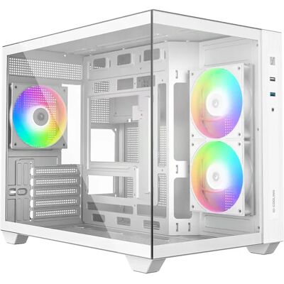 ID-COOLING Számítógépház ablakos 3x12cm A-RGB BTF mATX fehér VIEW 500 ARGB WH ID-COOLING Számítógépház ablakos 3x12cm A-RGB BTF mATX fehér VIEW 500 ARGB WH