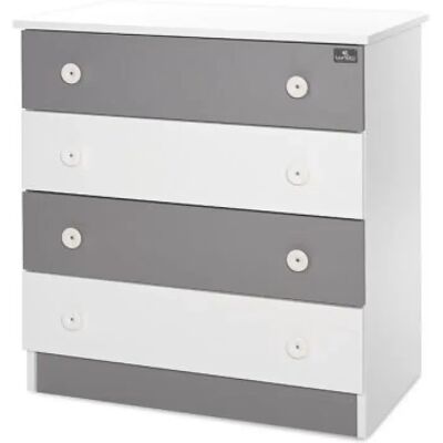Lorelli Modell Komód Fehér / Kőszürke - Komód Lorelli Modell Komód Fehér / Kőszürke - Komód