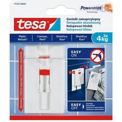 TESA 77767-00007-00 Powerstrips akasztószög öntapadó állítható sima felületre TESA 77767-00007-00 Powerstrips akasztószög öntapadó állítható sima felületre