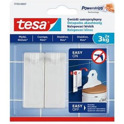 TESA 77763-00007-00 Powerstrips akasztószög öntapadó állítható sima felületre TESA 77763-00007-00 Powerstrips akasztószög öntapadó állítható sima felületre