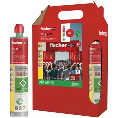 FISCHER FIS V Zero 300 T injekciós habarcs 6-os csomag, 6x300ml zöld 576810 FISCHER FIS V Zero 300 T injekciós habarcs 6-os csomag, 6x300ml zöld 576810