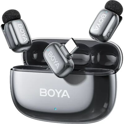 BOYA Mini 2 - 2 adó + 1 vevő (USB-C) + 1 töltőtok szürke BOYA Mini 2 - 2 adó + 1 vevő (USB-C) + 1 töltőtok szürke