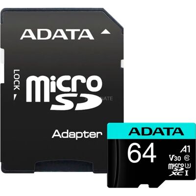 ADATA Premier Pro 64GB MicroSDXC 80 MB/s AUSDX64GUI3V30SA2-RA1 ADATA Premier Pro 64GB MicroSDXC 80 MB/s AUSDX64GUI3V30SA2-RA1