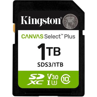 Kingston Canvas Select Plus 1000GB SDXC 30 MB/s SDS3/1TB Kingston Canvas Select Plus 1000GB SDXC 30 MB/s SDS3/1TB