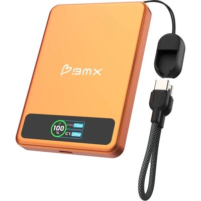 OEM BMX SolidSafe 5K Powerbank 5000mAh 20W mágneses narancssárga BMX-B939-05-OR OEM BMX SolidSafe 5K Powerbank 5000mAh 20W mágneses narancssárga BMX-B939-05-OR