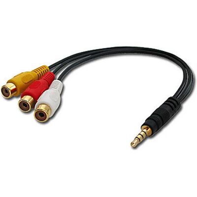 LINDY Jack RCA Átalakító Fekete 25cm 35539 LINDY Jack RCA Átalakító Fekete 25cm 35539