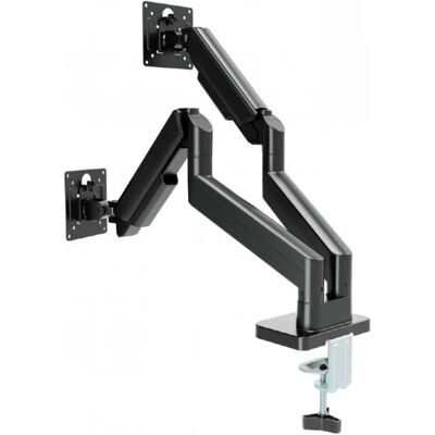 GEMBIRD MA-DA2-06 Asztali monitortartó dupla monitorkarral 17"-32” fekete GEMBIRD MA-DA2-06 Asztali monitortartó dupla monitorkarral 17"-32” fekete