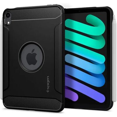 SPIGEN IPAD mini 6 (2021) SPIGEN RUGGED ARMOR szilikon telefonvédő ütésállóság, logó kivágás, FEKETE SPIGEN IPAD mini 6 (2021) SPIGEN RUGGED ARMOR szilikon telefonvédő ütésállóság, logó kivágás, FEKETE