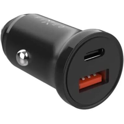 FIXED Autós töltő 1xUSB 1xUSB-C 20W fekete FIXED Autós töltő 1xUSB 1xUSB-C 20W fekete
