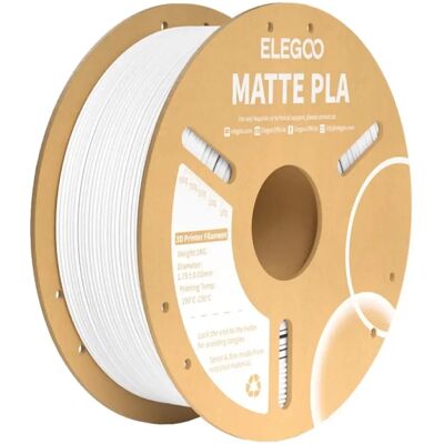 ELEGOO PLA Matt tömegszál - Fehér - 1 kg - Precíz, Környezetbarát ELEGOO PLA Matt tömegszál - Fehér - 1 kg - Precíz, Környezetbarát