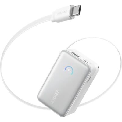ANKER Nano Powerbank 10000mAh 45W fix USB-C kábel fehér ANKER Nano Powerbank 10000mAh 45W fix USB-C kábel fehér