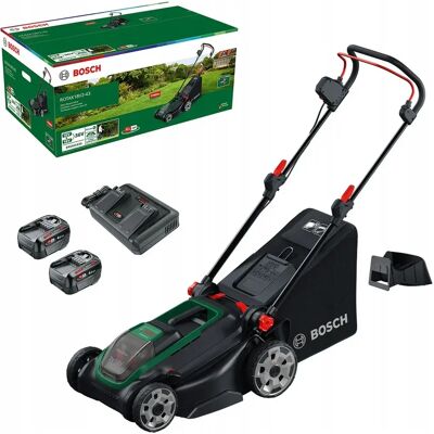 Bosch Rotak 18V2-43 akkus fűnyíró + Starter Set 2x4.0Ah + mulcsdugó 06008B9L02 Bosch Rotak 18V2-43 akkus fűnyíró + Starter Set 2x4.0Ah + mulcsdugó 06008B9L02