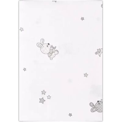 LORELLI Lepedő 150x100cm - Little Rabbits Grey LORELLI Lepedő 150x100cm - Little Rabbits Grey