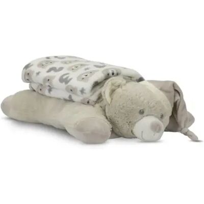 LORELLI Poffy Duo takaró 75x90cm párnával 45x30cm - White BeigeTeddy Bear LORELLI Poffy Duo takaró 75x90cm párnával 45x30cm - White BeigeTeddy Bear