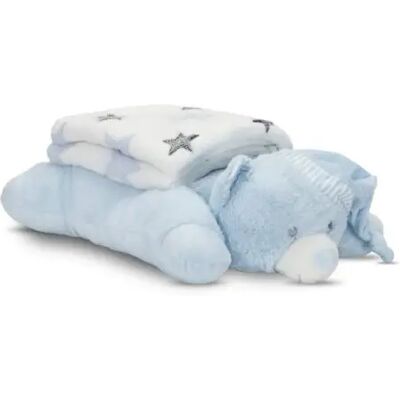 LORELLI Poffy Duo takaró 75x90cm párnával 45x30cm - White Blue Teddy Bear LORELLI Poffy Duo takaró 75x90cm párnával 45x30cm - White Blue Teddy Bear
