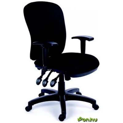 MAYAH Irodai szék állítható karfával fekete gyöngyszövet-borítás fekete lábkereszt Comfort MAYAH Irodai szék állítható karfával fekete gyöngyszövet-borítás fekete lábkereszt Comfort