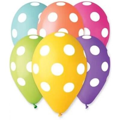 PARTY Léggömb 30 cm teli pöttyös PARTY Léggömb 30 cm teli pöttyös