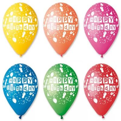 PARTY Léggömb 30 cm "Happy Birthday" lufis PARTY Léggömb 30 cm "Happy Birthday" lufis