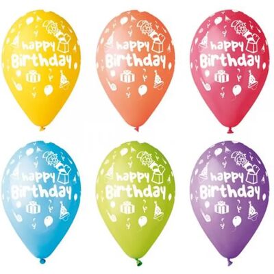 PARTY Léggömb 30 cm "Happy Birthday" bohócos PARTY Léggömb 30 cm "Happy Birthday" bohócos