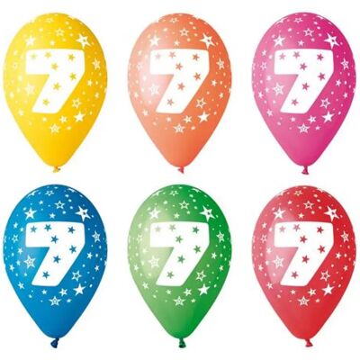 PARTY Léggömb 26 cm számos 7 PARTY Léggömb 26 cm számos 7