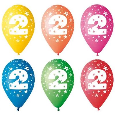 PARTY Léggömb 26 cm számos 2 PARTY Léggömb 26 cm számos 2