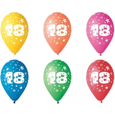 PARTY Léggömb 26 cm számos 18 PARTY Léggömb 26 cm számos 18