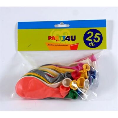 PARTY Léggömb 26 cm gyöngyházfényű vegyes szín PARTY Léggömb 26 cm gyöngyházfényű vegyes szín