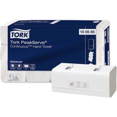 TORK 100585 PeakServe folyamatos adagolású kéztörlőpapír fehér TORK 100585 PeakServe folyamatos adagolású kéztörlőpapír fehér