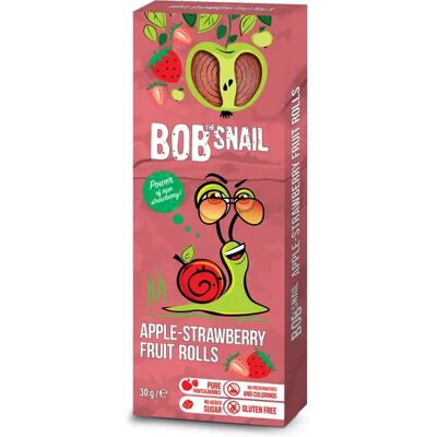 Bob SNAIL Alma Eperfa Snack - Gyümölcsös Snack - Vegán - 30g Bob SNAIL Alma Eperfa Snack - Gyümölcsös Snack - Vegán - 30g