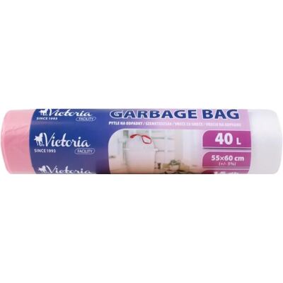 VICTORIA Szemeteszsák zárószalagos 40 l 15 db VICTORIA Szemeteszsák zárószalagos 40 l 15 db