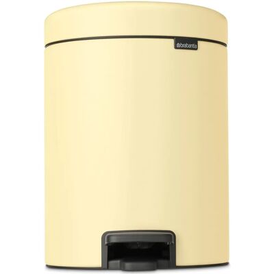 BRABANTIA NewIcon pedálos hulladékgyűjtő szagmentesen záródó Soft-Close fedél műanyag tartály 5L - W méret acél kellemes sárga - 233784 BRABANTIA NewIcon pedálos hulladékgyűjtő szagmentesen záródó Soft-Close fedél műanyag tartály 5L - W méret acél kellemes sárga - 233784