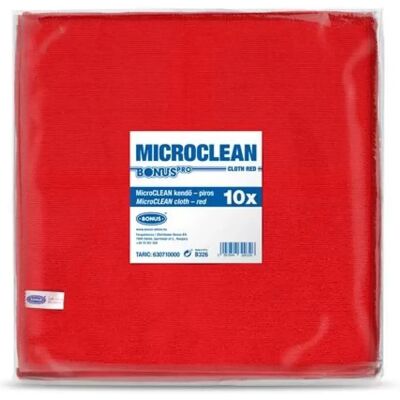 BONUS B326 MicroCLEAN Törlőkendő univerzális 32x32cm 10db Piros BONUS B326 MicroCLEAN Törlőkendő univerzális 32x32cm 10db Piros