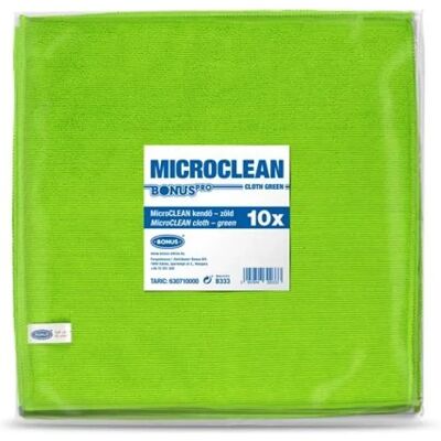 BONUS B333 MicroCLEAN Törlőkendő univerzális 32x32cm 10db Zöld BONUS B333 MicroCLEAN Törlőkendő univerzális 32x32cm 10db Zöld