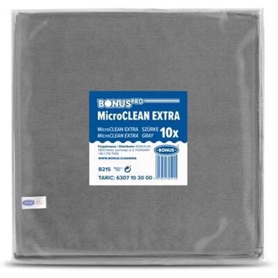 BONUS B215 MicroCLEAN Extra Törlőkendő 40x40cm 10db Szürke BONUS B215 MicroCLEAN Extra Törlőkendő 40x40cm 10db Szürke
