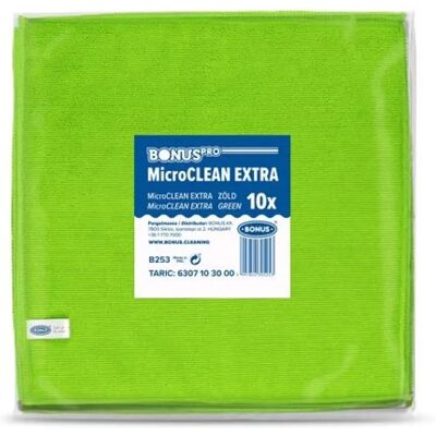 BONUS B253 MicroCLEAN Extra Törlőkendő 40x40cm 10db Zöld BONUS B253 MicroCLEAN Extra Törlőkendő 40x40cm 10db Zöld
