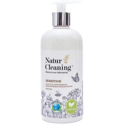 NATURCLEANING Sensitive pumpás illat és allergénmentes mosogatószer koncentrátum 500 ml NATURCLEANING Sensitive pumpás illat és allergénmentes mosogatószer koncentrátum 500 ml