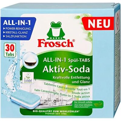 FROSCH Mosogatógép tabletta aktív szóda 30 db KHT1607 FROSCH Mosogatógép tabletta aktív szóda 30 db KHT1607