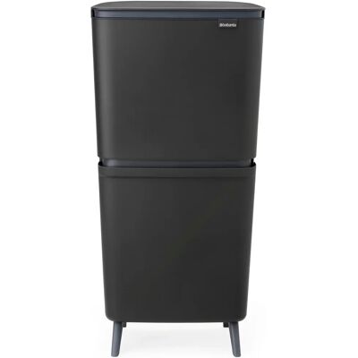 BRABANTIA SortUp Recycle Bin Hi 2 szintes szelektív hulladékgyűjtő torony lábakon felhajtható fedéllel 20+25L műanyag sötétszürke - 275067 BR275067 BRABANTIA SortUp Recycle Bin Hi 2 szintes szelektív hulladékgyűjtő torony lábakon felhajtható fedéllel 20+25L műanyag sötétszürke - 275067 BR275067