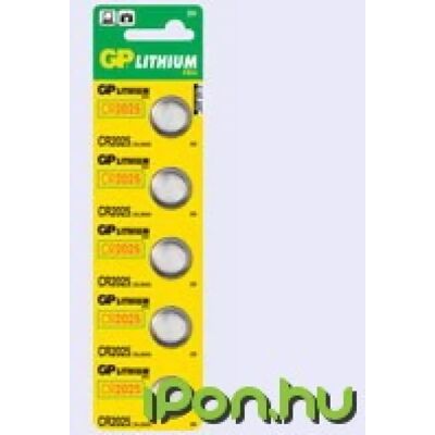 GP CR2025 Lithium gombelem (CR) 5db GP CR2025 Lithium gombelem (CR) 5db