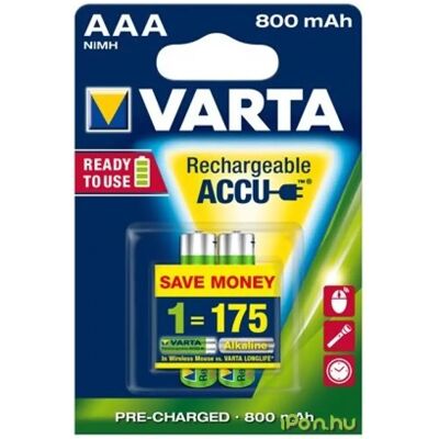 Varta LongLife mikro ceruza akku (AAA) 800mAh 2db Varta LongLife mikro ceruza akku (AAA) 800mAh 2db