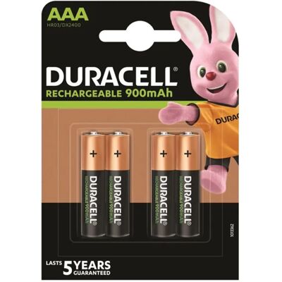 Újratölthető AA elemek Duracell - 900mAh - 4 db Újratölthető AA elemek Duracell - 900mAh - 4 db
