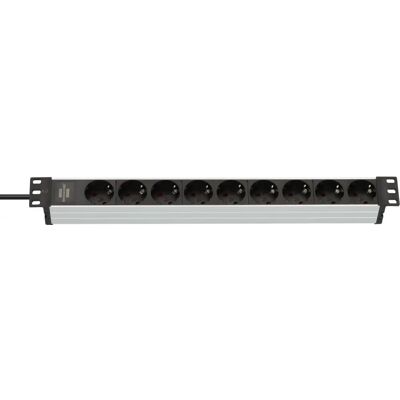 BRENNENSTUHL 1390007009 Alu-Line 19" Elosztó 9 aljzat 2m fekete-ezüst BRENNENSTUHL 1390007009 Alu-Line 19" Elosztó 9 aljzat 2m fekete-ezüst