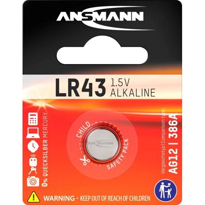 ANSMANN LR43 1.5V alkáli elem 1db ANSMANN LR43 1.5V alkáli elem 1db