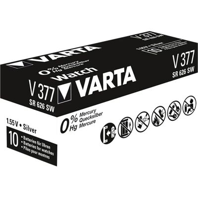 Varta V377 Ezüst-oxid gombelem - Kicsi, megbízható Varta V377 Ezüst-oxid gombelem - Kicsi, megbízható