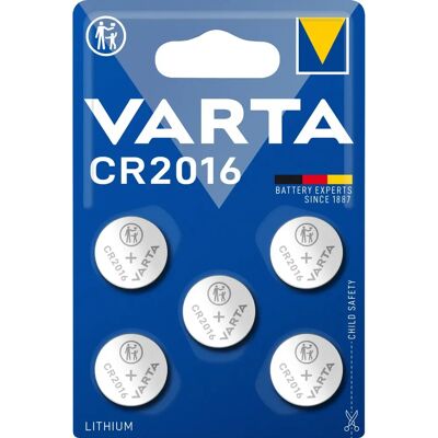 Varta CR2016 3V lítium elem - Csomag 5 db Varta CR2016 3V lítium elem - Csomag 5 db