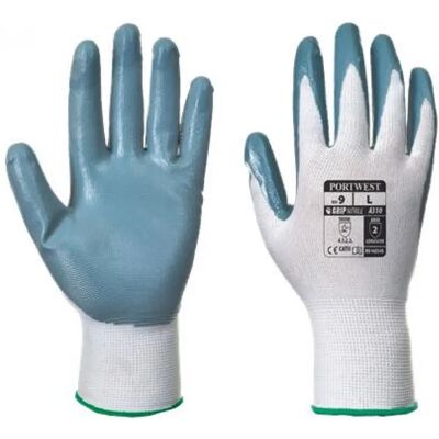 PORTWEST Flexo Grip Védőkesztyű nitril M méret szürke-fehér PORTWEST Flexo Grip Védőkesztyű nitril M méret szürke-fehér
