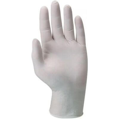 OEM Védőkesztyű egyszer használatos latex M/8-as méret púderezett fehér 100db OEM Védőkesztyű egyszer használatos latex M/8-as méret púderezett fehér 100db