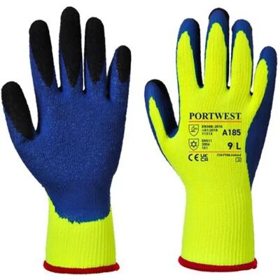PORTWEST Duo-Therm Védőkesztyű latex L méret sárga-kék PORTWEST Duo-Therm Védőkesztyű latex L méret sárga-kék